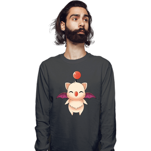 Shirts Long Sleeve Shirts, Unisex / Small / Charcoal Moogle