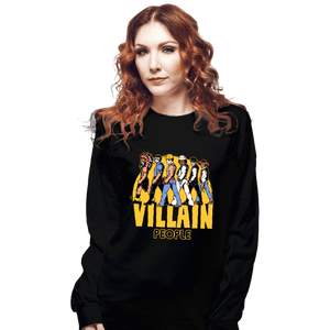 Daily_Deal_Shirts Long Sleeve Shirts, Unisex / Small / Black The Villain People