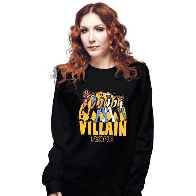 Daily_Deal_Shirts Long Sleeve Shirts, Unisex / Small / Black The Villain People