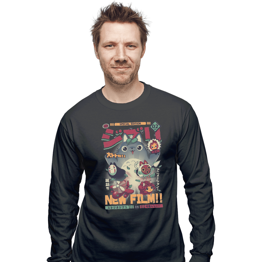 Shirts Long Sleeve Shirts, Unisex / Small / Charcoal Animezine