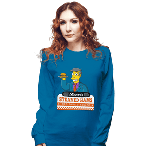 Secret_Shirts Long Sleeve Shirts, Unisex / Small / Sapphire Steamed Hams Secret Sale