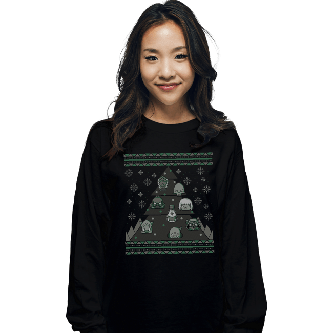 Daily_Deal_Shirts Long Sleeve Shirts, Unisex / Small / Black 40K Christmas Tree