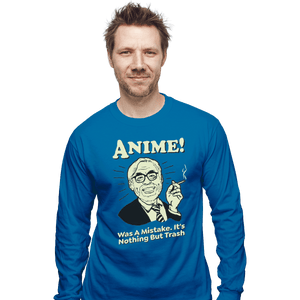 Shirts Long Sleeve Shirts, Unisex / Small / Sapphire Anime Trash