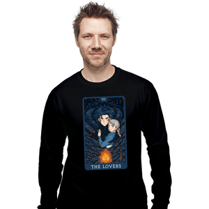 Daily_Deal_Shirts Long Sleeve Shirts, Unisex / Small / Black Tarot Ghibli The Lovers