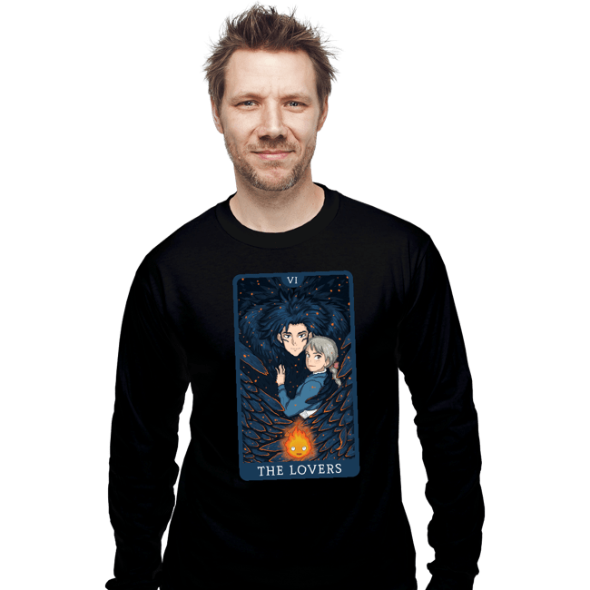 Daily_Deal_Shirts Long Sleeve Shirts, Unisex / Small / Black Tarot Ghibli The Lovers