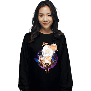 Shirts Long Sleeve Shirts, Unisex / Small / Black Cute Companion Paimon