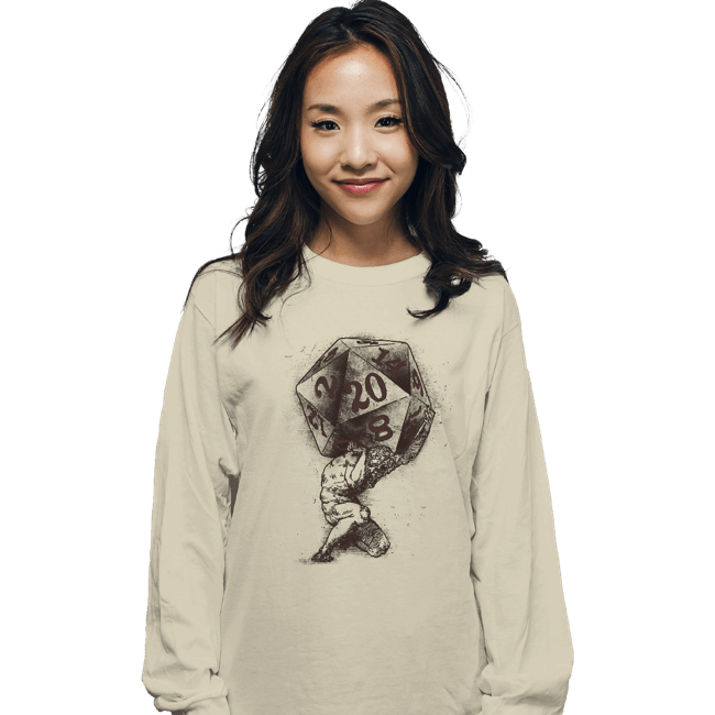 Daily_Deal_Shirts Long Sleeve Shirts, Unisex / Small / Natural Dice Atlas