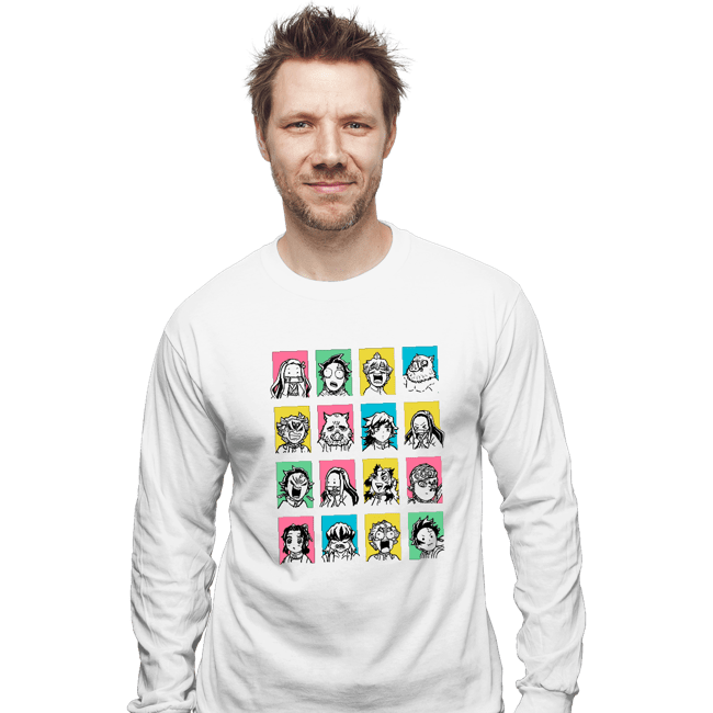 Daily_Deal_Shirts Long Sleeve Shirts, Unisex / Small / White Slayer Faces
