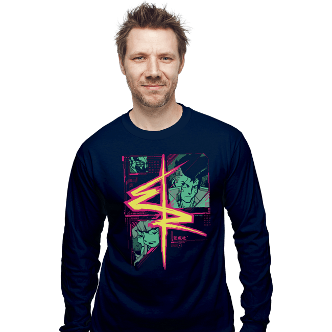 Daily_Deal_Shirts Long Sleeve Shirts, Unisex / Small / Navy Cyberrunners