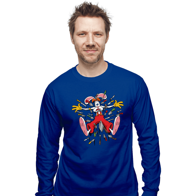 Daily_Deal_Shirts Long Sleeve Shirts, Unisex / Small / Royal Blue Knives Out Roger
