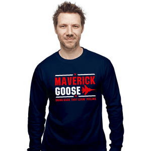 Shirts Long Sleeve Shirts, Unisex / Small / Navy Maverick And Goose