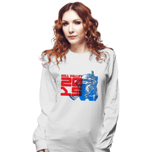 Load image into Gallery viewer, Shirts Long Sleeve Shirts, Unisex / Small / White Hill Valley 2015 Light
