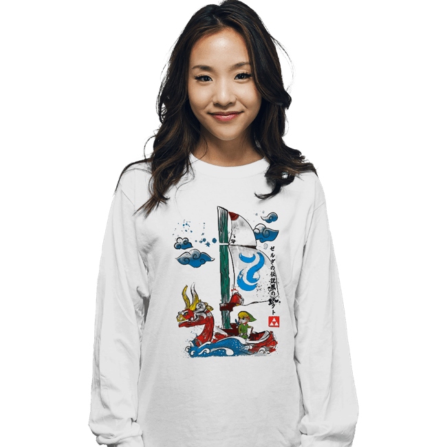 Secret_Shirts Long Sleeve Shirts, Unisex / Small / White Sailor With The Wind