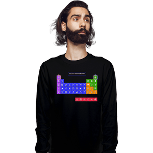 Secret_Shirts Long Sleeve Shirts, Unisex / Small / Black Periodic Table of Power-ups