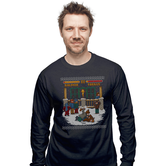 Daily_Deal_Shirts Long Sleeve Shirts, Unisex / Small / Dark Heather The Christmas Fight