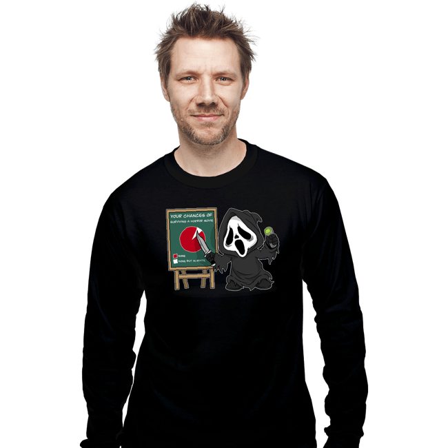 Daily_Deal_Shirts Long Sleeve Shirts, Unisex / Small / Black Ghostface Chart