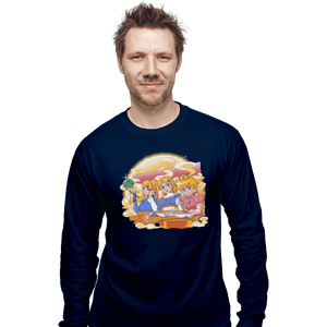 Shirts Long Sleeve Shirts, Unisex / Small / Navy Ramen Cart