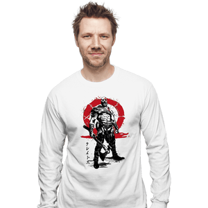 Daily_Deal_Shirts Long Sleeve Shirts, Unisex / Small / White Killer Of Gods Sumi-e