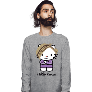 Secret_Shirts Long Sleeve Shirts, Unisex / Small / Sports Grey Karen Kitty