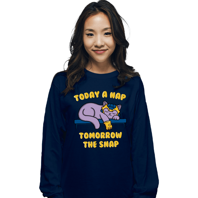 Shirts Long Sleeve Shirts, Unisex / Small / Navy Kitthanos!