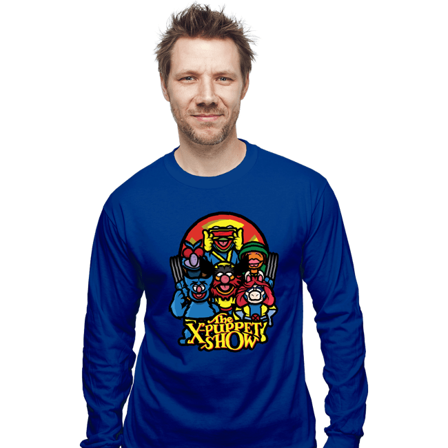 Daily_Deal_Shirts Long Sleeve Shirts, Unisex / Small / Royal Blue The X-Puppet Show