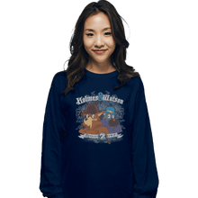 Load image into Gallery viewer, Shirts Long Sleeve Shirts, Unisex / Small / Navy Holmes and Watson
