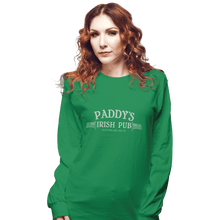 Load image into Gallery viewer, Shirts Long Sleeve Shirts, Unisex / Small / Irish Green Paddy&#39;s Pub
