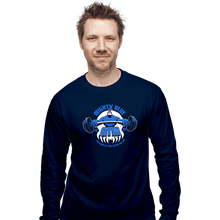 Load image into Gallery viewer, Shirts Long Sleeve Shirts, Unisex / Small / Navy Mighty Blue Gym
