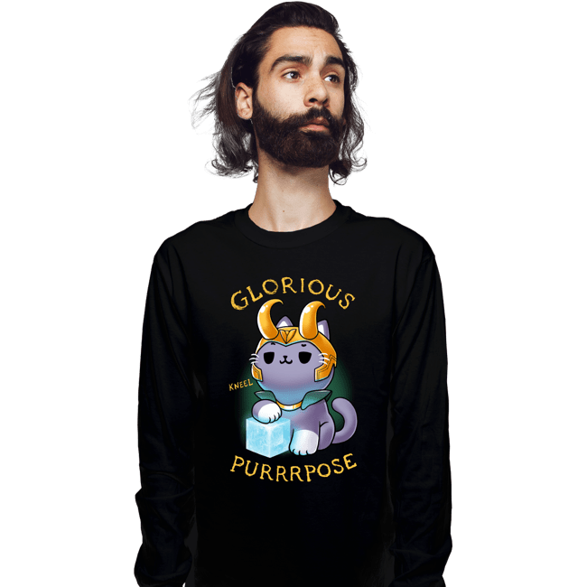 Shirts Long Sleeve Shirts, Unisex / Small / Black Mischief Cat