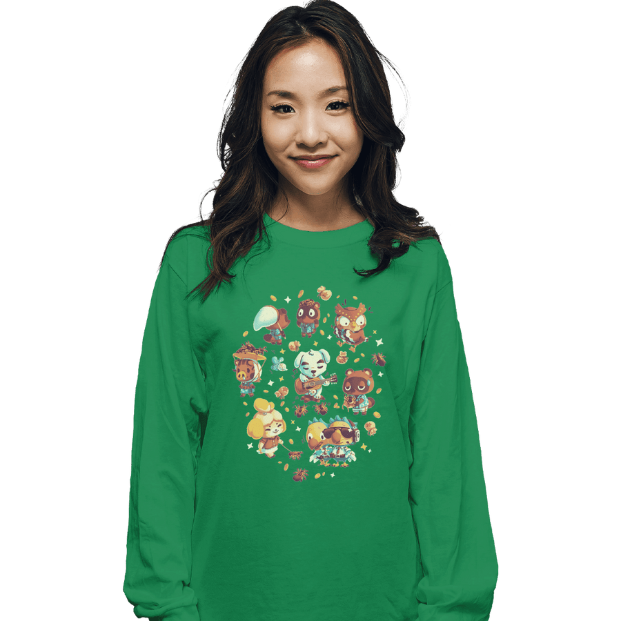 Shirts Long Sleeve Shirts, Unisex / Small / Irish Green Tarantula Island