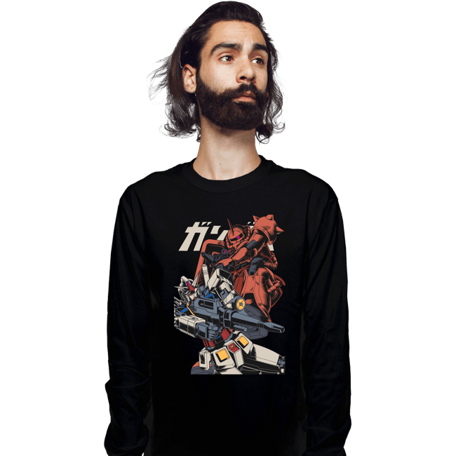Shirts Long Sleeve Shirts, Unisex / Small / Black Zaku VS RX 78-2