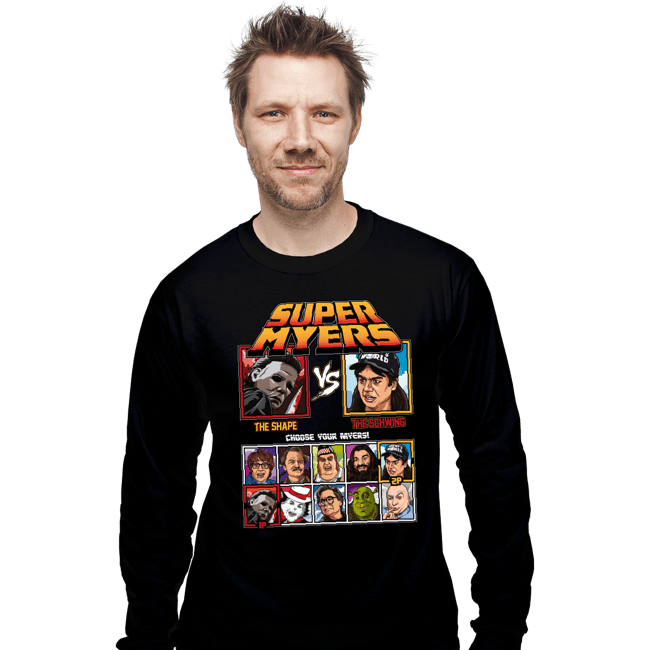 Daily_Deal_Shirts Long Sleeve Shirts, Unisex / Small / Black Super Mike Myers