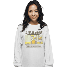 Load image into Gallery viewer, Shirts Long Sleeve Shirts, Unisex / Small / White Festivus
