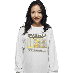 Shirts Long Sleeve Shirts, Unisex / Small / White Festivus