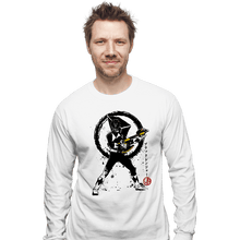 Load image into Gallery viewer, Shirts Long Sleeve Shirts, Unisex / Small / White Black Ranger Sumi-e
