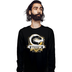 Shirts Long Sleeve Shirts, Unisex / Small / Black Hufflepuff Badgers