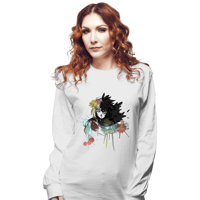 Secret_Shirts Long Sleeve Shirts, Unisex / Small / White Howl Watercolors