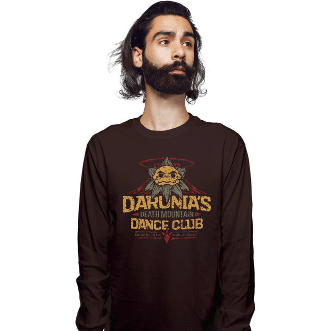 Shirts Long Sleeve Shirts, Unisex / Small / Dark Chocolate Darunia's Death Mountain