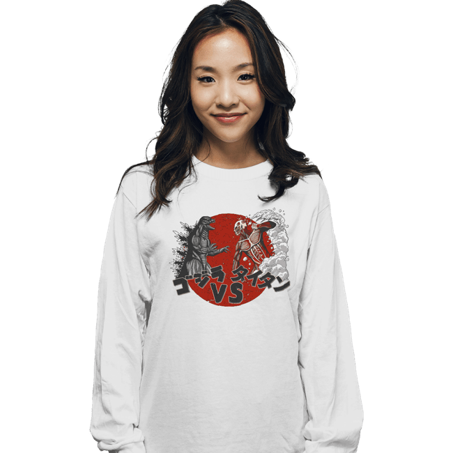 Shirts Long Sleeve Shirts, Unisex / Small / White Battle Of Titans