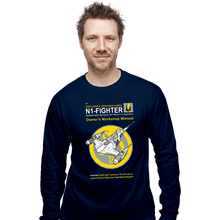 Load image into Gallery viewer, Daily_Deal_Shirts Long Sleeve Shirts, Unisex / Small / Navy N1 Fighter Manual
