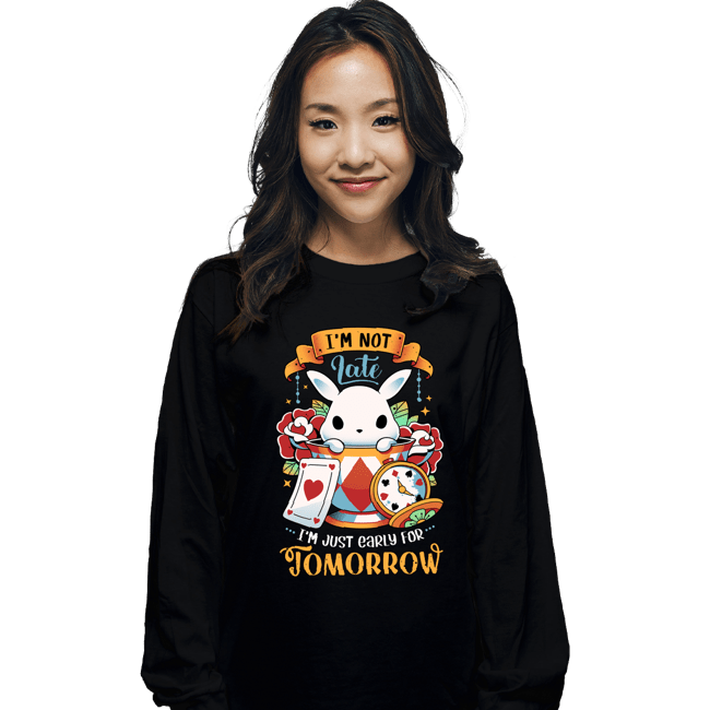 Daily_Deal_Shirts Long Sleeve Shirts, Unisex / Small / Black Wondrous Rabbit