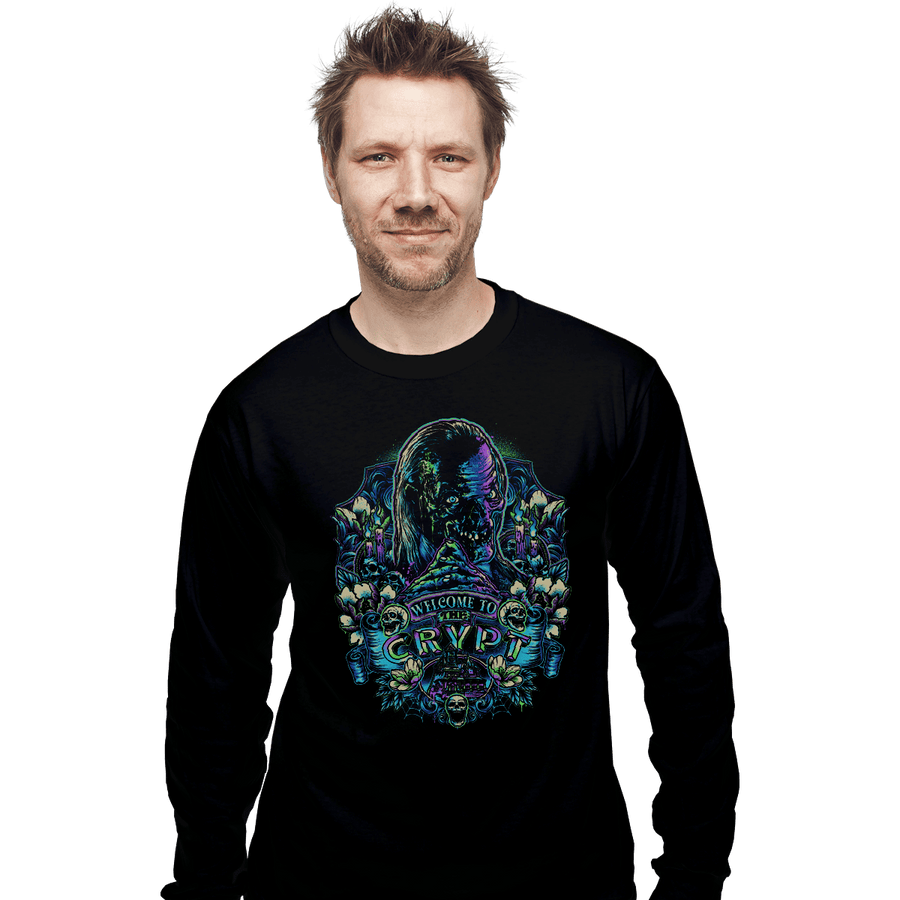 Shirts Long Sleeve Shirts, Unisex / Small / Black Welcome To The Crypt