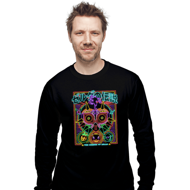 Daily_Deal_Shirts Long Sleeve Shirts, Unisex / Small / Black Majora's Neon