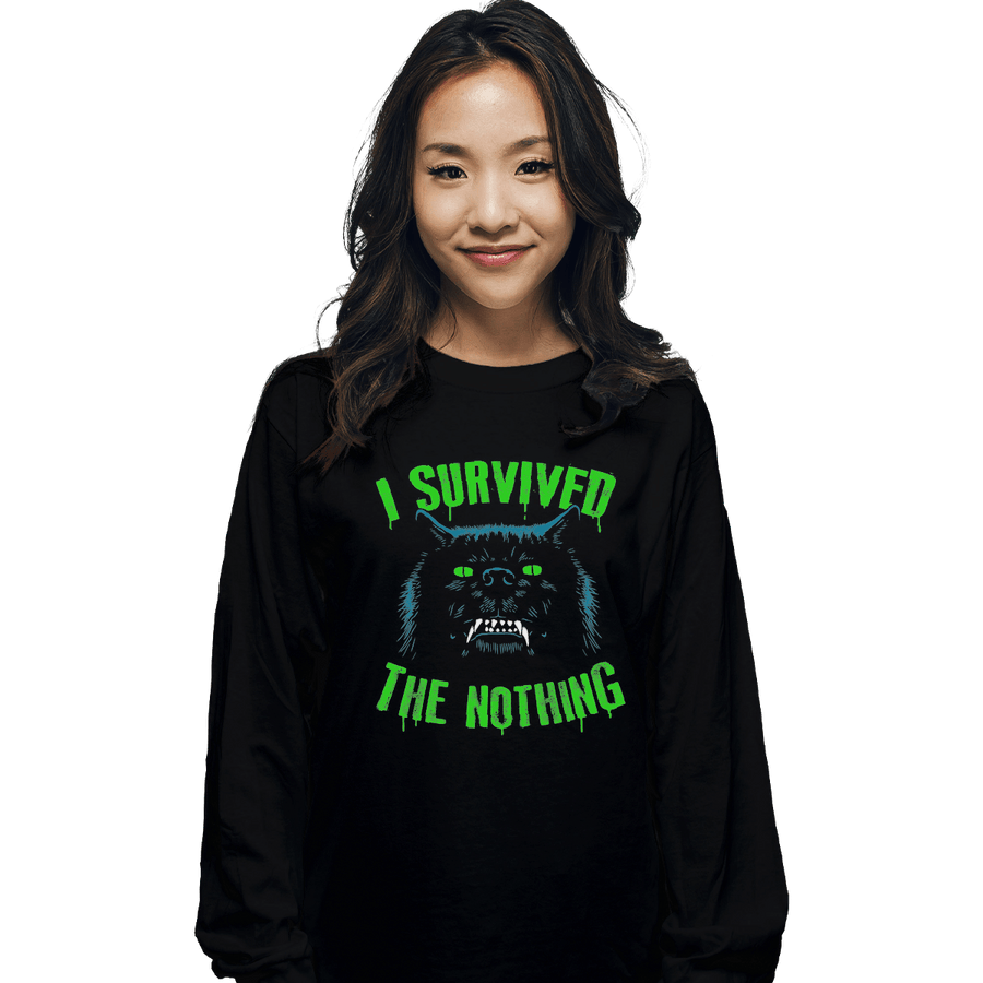 Shirts Long Sleeve Shirts, Unisex / Small / Black I Survived The Nothing
