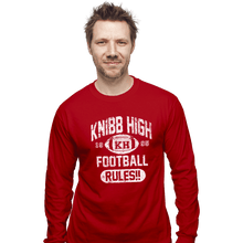 Load image into Gallery viewer, Shirts Long Sleeve Shirts, Unisex / Small / Red Knibb High Football Rules
