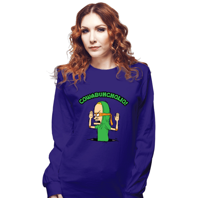 Daily_Deal_Shirts Long Sleeve Shirts, Unisex / Small / Violet Cowabungholio