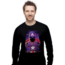 Load image into Gallery viewer, Shirts Long Sleeve Shirts, Unisex / Small / Black Glitch Captain America
