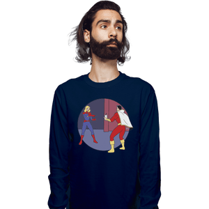 Shirts Long Sleeve Shirts, Unisex / Small / Navy The Marvelous Captains