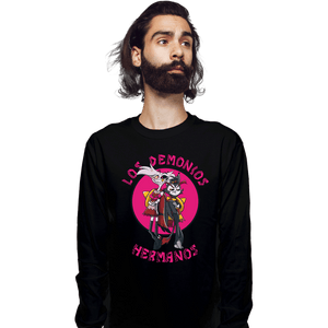 Daily_Deal_Shirts Long Sleeve Shirts, Unisex / Small / Black Los Demonios Hermanos