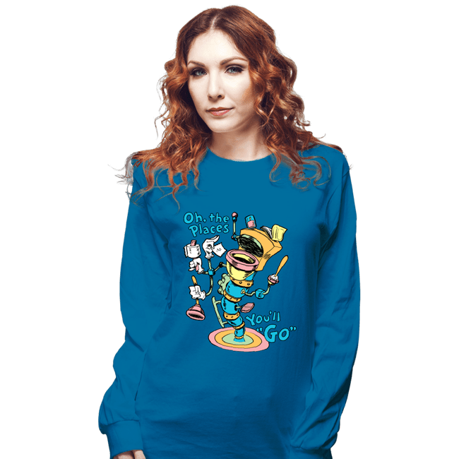 Secret_Shirts Long Sleeve Shirts, Unisex / Small / Sapphire Oh The Places